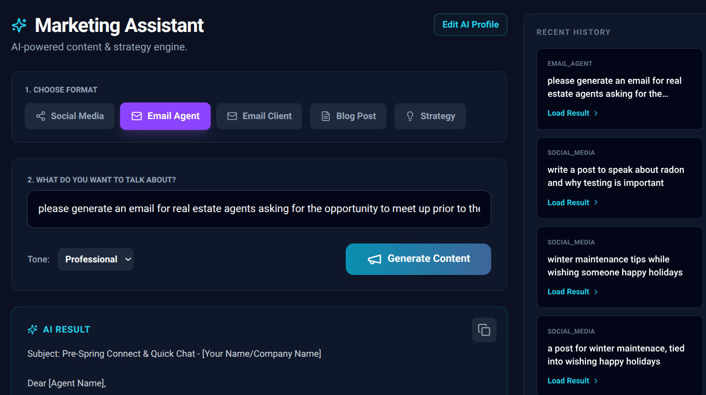 AI Marketing Assistance screenshot AI Marketing Assistance screenshot
